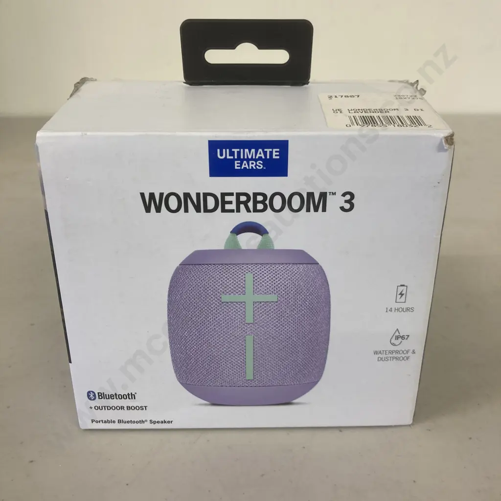 UE Wonderboom 3 - Portable Mini Bluetooth Speaker, Lavender Colour Image 1++