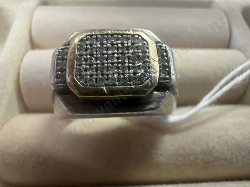 Michael Hill Jewellers Mens Ring Stamped 925 10k 0.1? Image 1++