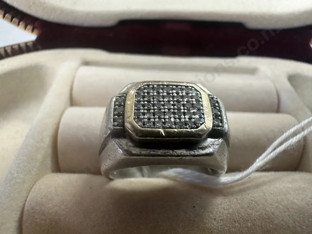 Michael Hill Jewellers Mens Ring Stamped 925 10k 0.1? Image 1++