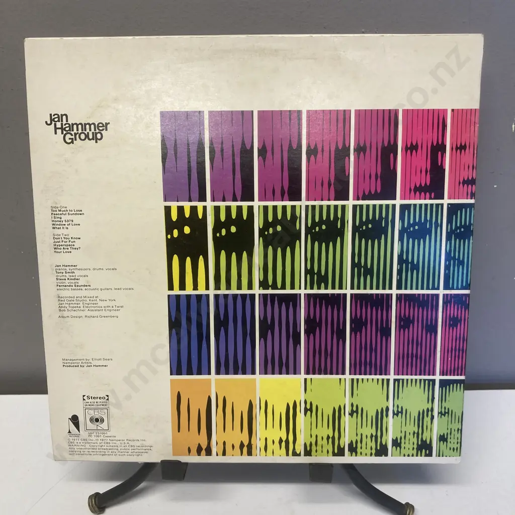 Rare Collectable Jan Hammer Group Melodies Vinyl LP, Nemporer Records SBP 237091, 1977 New Zealand Pressing Image 1++