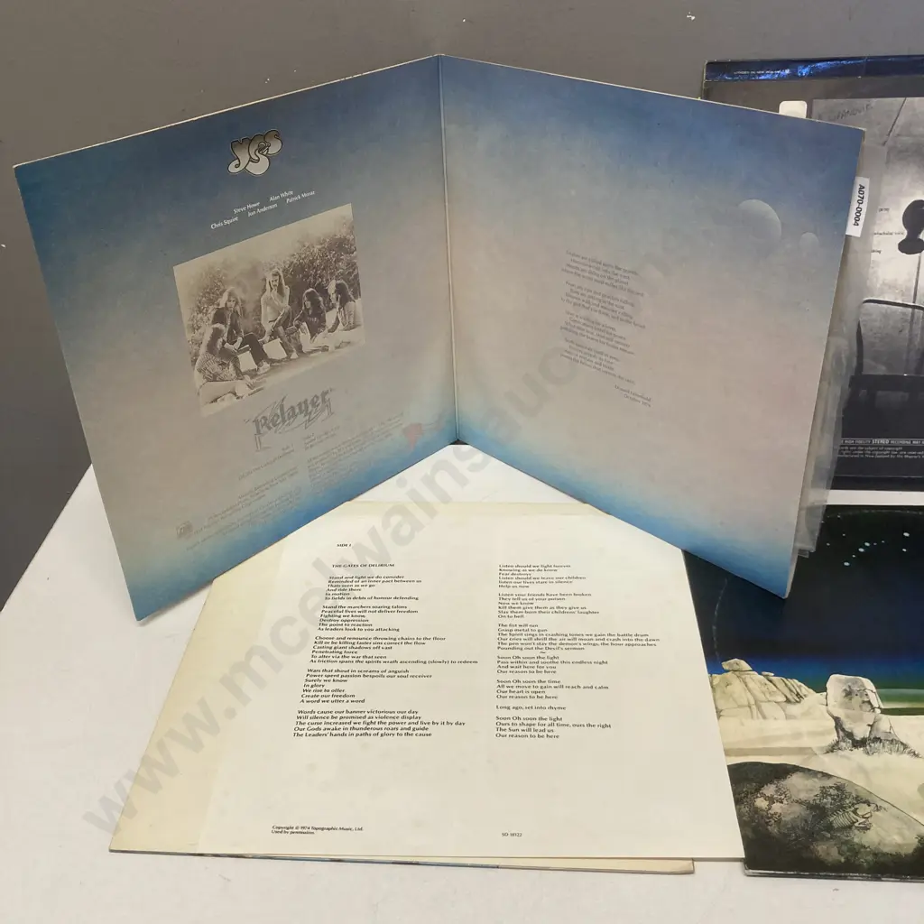 Yes Vinyl LPs x 4, The Yes Album, Relayer, Time And A Word, Tales From Topographic Oceans Double Album, NZ Pressings Image 1++
