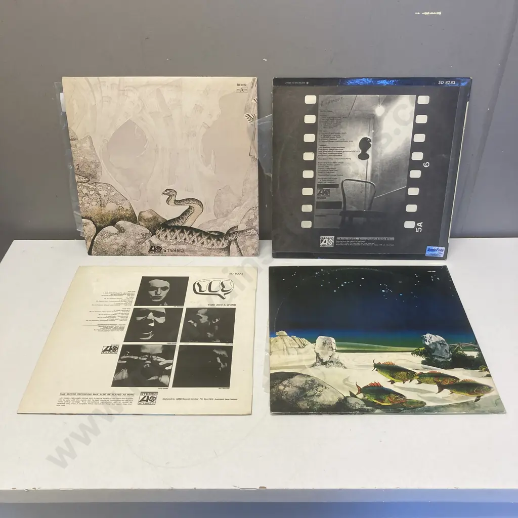 Yes Vinyl LPs x 4, The Yes Album, Relayer, Time And A Word, Tales From Topographic Oceans Double Album, NZ Pressings Image 1++