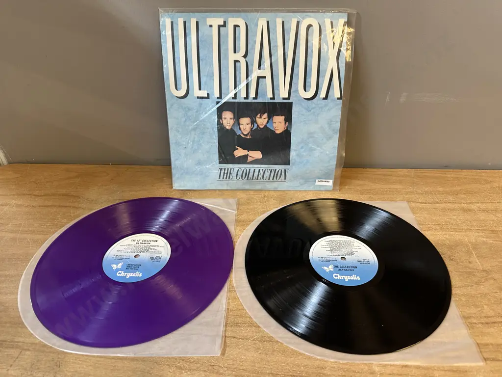 Ultravox - The Collection - Australian LP with Bonus Purple Vinyl 12" - Chrysalis RML-53159 (UTVD 1) Image 1++