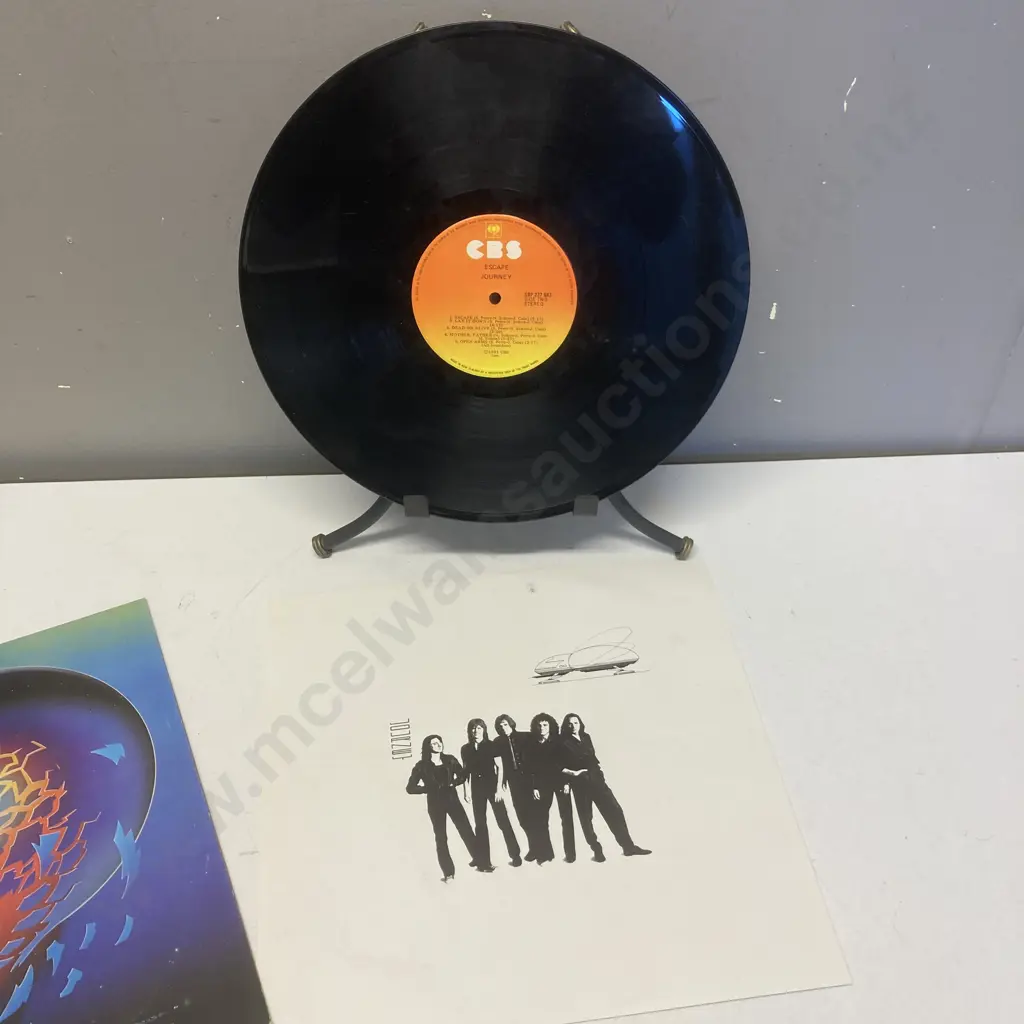 Rare Journey Escape Vinyl LP Label CBS SBP237683 1981 (Aussie # but NZ Release ) Lyrics Sheet Image 1++