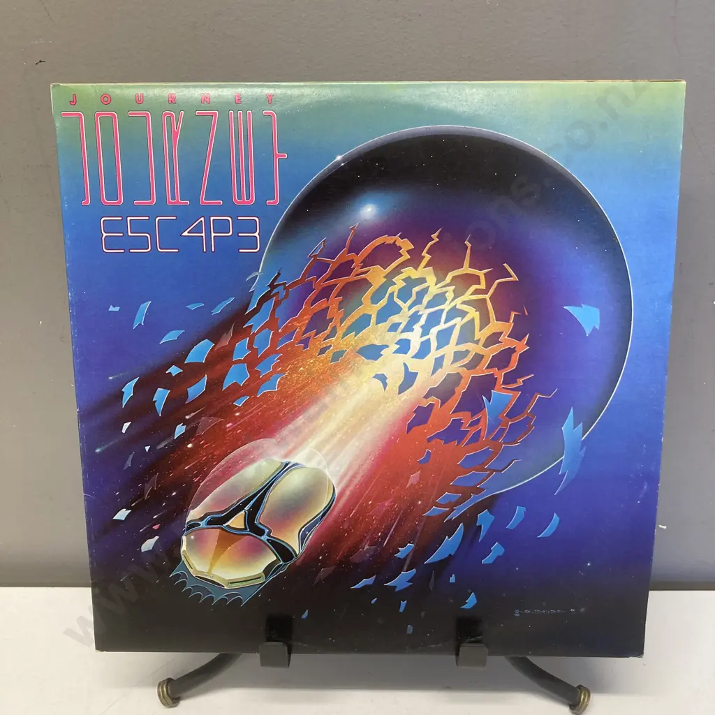 Rare Journey Escape Vinyl LP Label CBS SBP237683 1981 (Aussie # but NZ Release ) Lyrics Sheet Image 1++