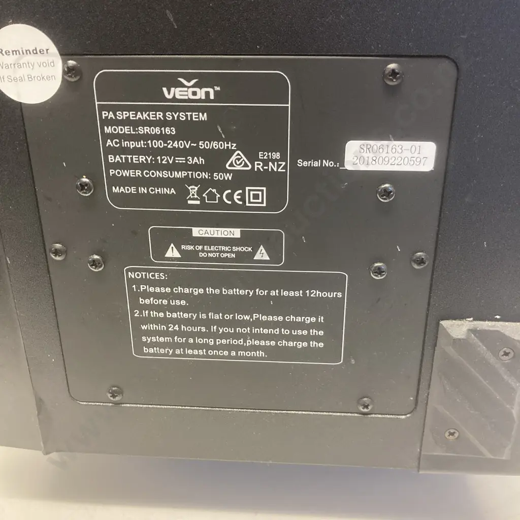 Veon PA Speaker System Model SRO6163 Image 1++