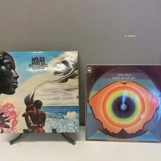 Miles Davis Vinyl LPs Bitches Brew, CBS SBP473780 1970 NZ, 2 x Vinyl, Gatefold, Miles In The Sky CBS 63352 1968 UK