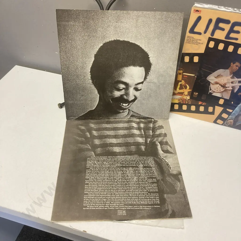 The Tony Williams Lifetime LPs - Polydor Turn It Over 2425019 1970 NZ, Ego 2425 070 1971 NZ Gatefold Image 1++