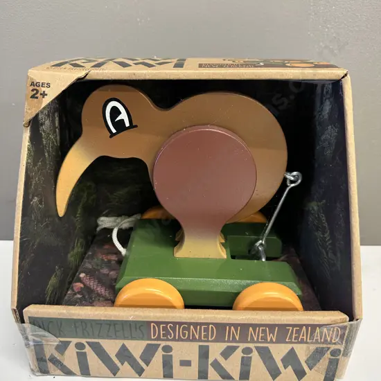 A Kiwi Kiwi Wooden Pull Along by Dick Frizzell - New In Box