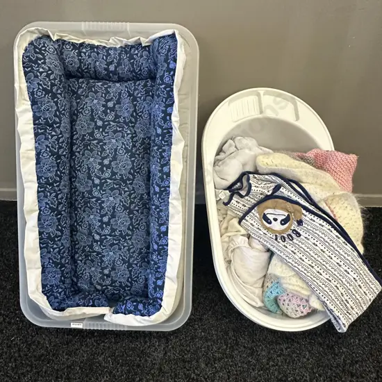 Pepi-Pod Sleep Space Baby Bed With Mattress, Babies Bath & Assorted Linen