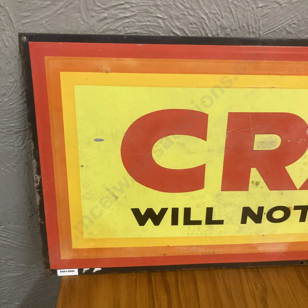 Large Vintage Enamel Craven "A" Sign 35 x 123cm Image 1++