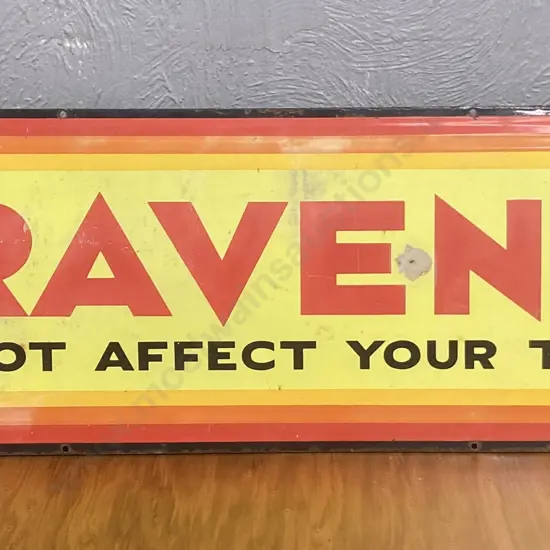 Large Vintage Enamel Craven "A" Sign 35 x 123cm