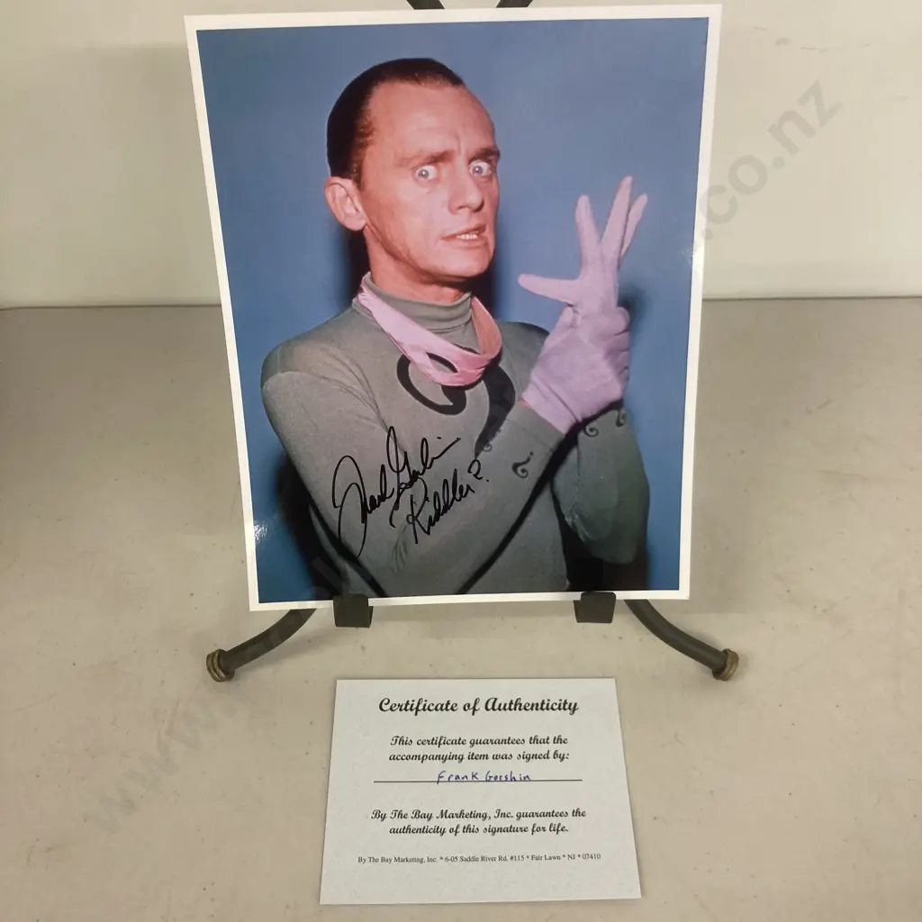 Frank Gorshin as Riddler in Batman (1960's) Signed 10"x 8" Photo With COA Image 1++