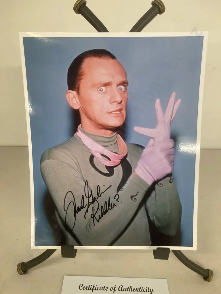 Frank Gorshin as Riddler in Batman (1960's) Signed 10"x 8" Photo With COA Image 1++