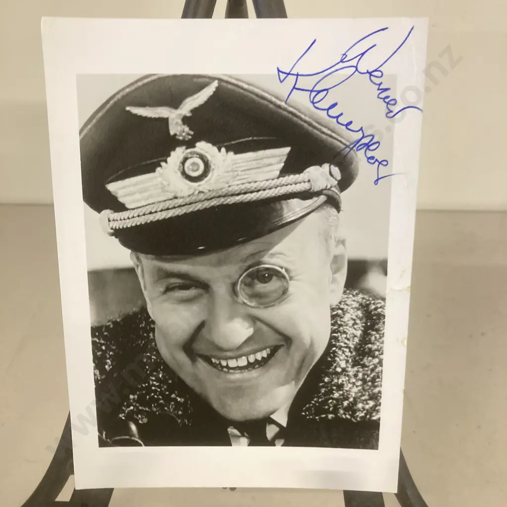 Werner Klemperer Hogan's Heroes Colonel Klink Signed Autographed 7" x 5" Black & White Photo Image 1++