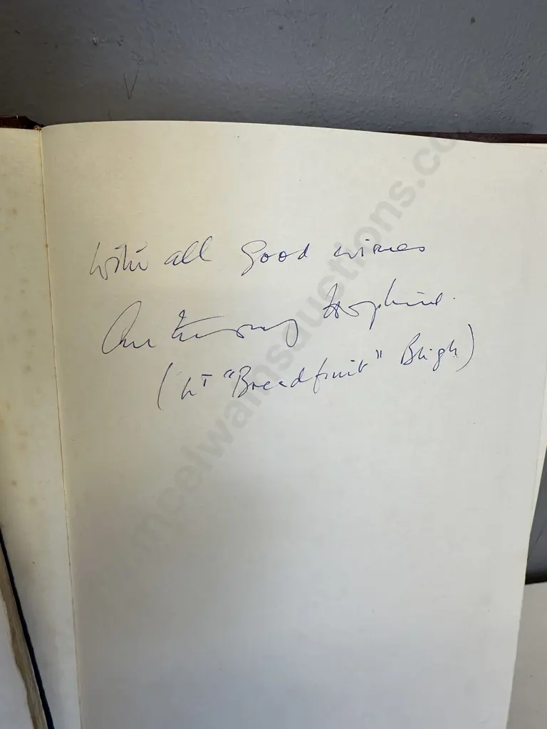 The Saga Of H.M.S. Bounty Screenplay 1983 Bounty Productions &  Anthony Hopkins "Bligh" Signed Mutiny On The Bounty Book Image 1++