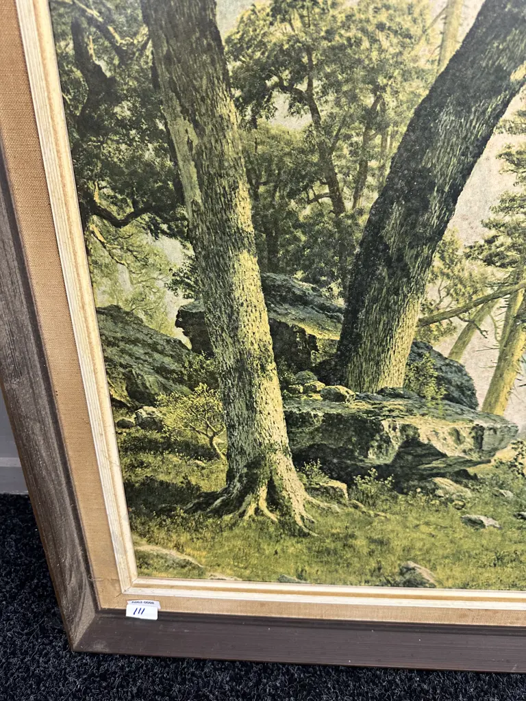 Bierstadt's Yosemite Valley Vintage Framed Print. 72 x 133cm Image 1++