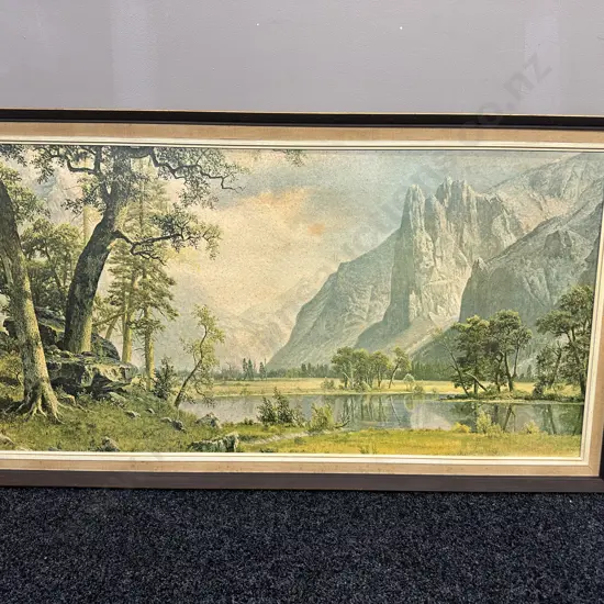 Bierstadt's Yosemite Valley Vintage Framed Print. 72 x 133cm