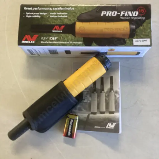 Minelab Pro-Find 15 Pinpointer Metal Detector With Manual & Carry Pouch, Boxed