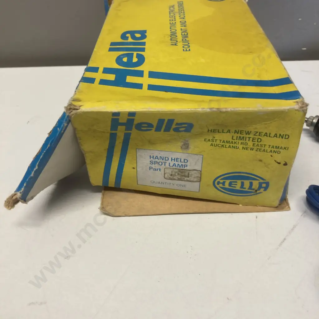 Hella Hand Held Spot Lamp - Blue Body, 12V With Original Box Image 1++
