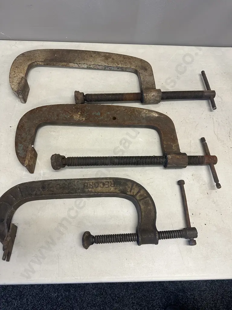 Record (England) 120-10 G Clamp & Pair of 35cm G-Clamps Image 1++