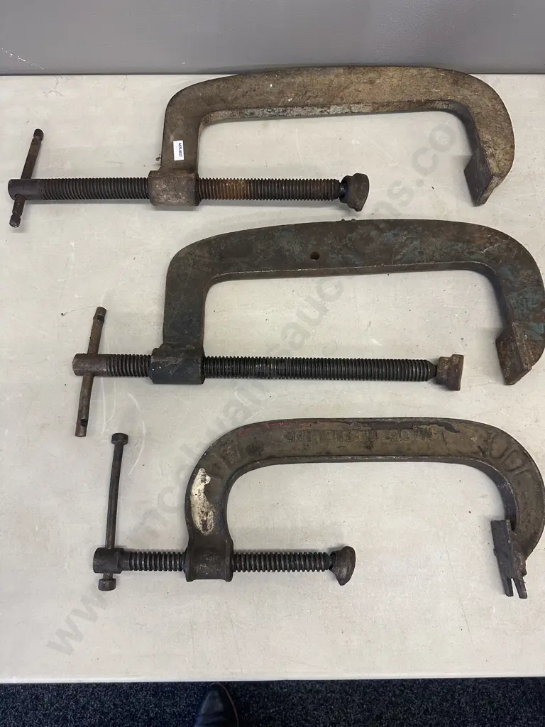 Record (England) 120-10 G Clamp & Pair of 35cm G-Clamps Image 1++