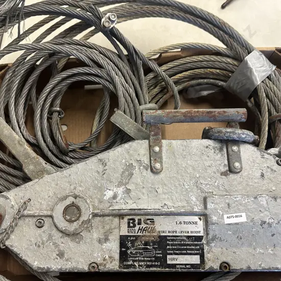 Big Haul 1.6 Tonne Hand Winch Wire Rope Lever Hoist With Wire Ropes