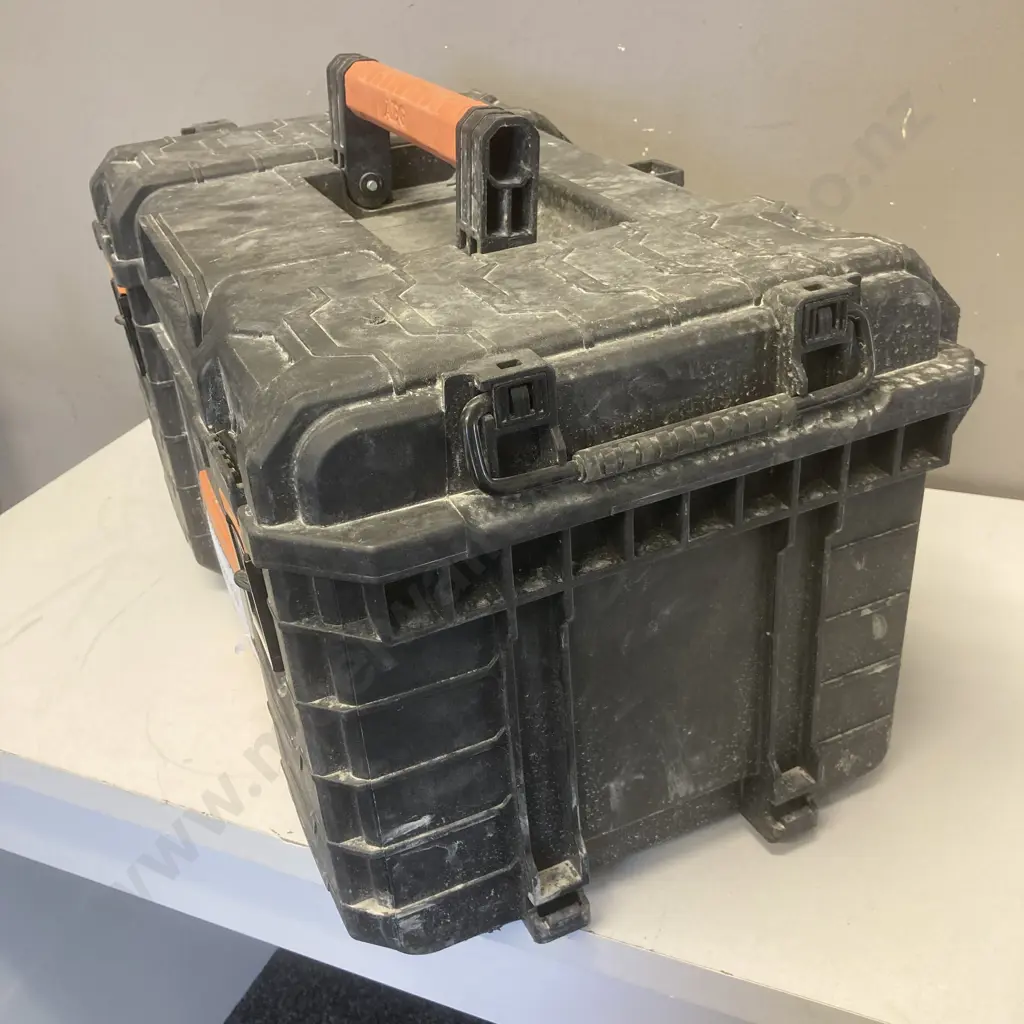 AEG 22" Gear Tool Box, Rusty Wallet, Tools, Earmuffs Etc Image 1++
