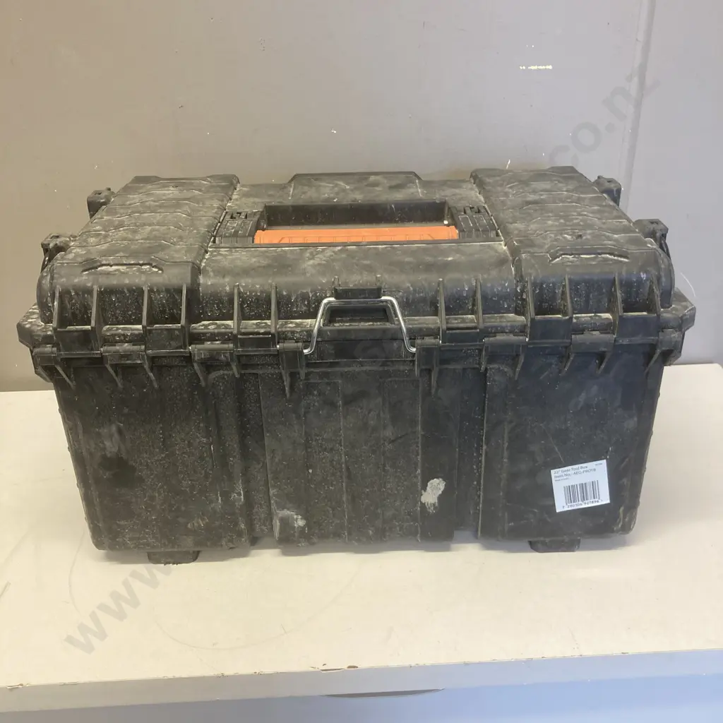 AEG 22" Gear Tool Box, Rusty Wallet, Tools, Earmuffs Etc Image 1++