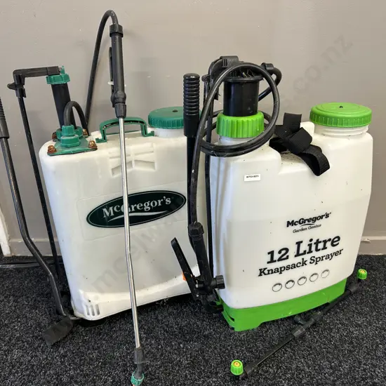 Pair of McGregor Knapsack Sprayers (1 Missing a Fitting)