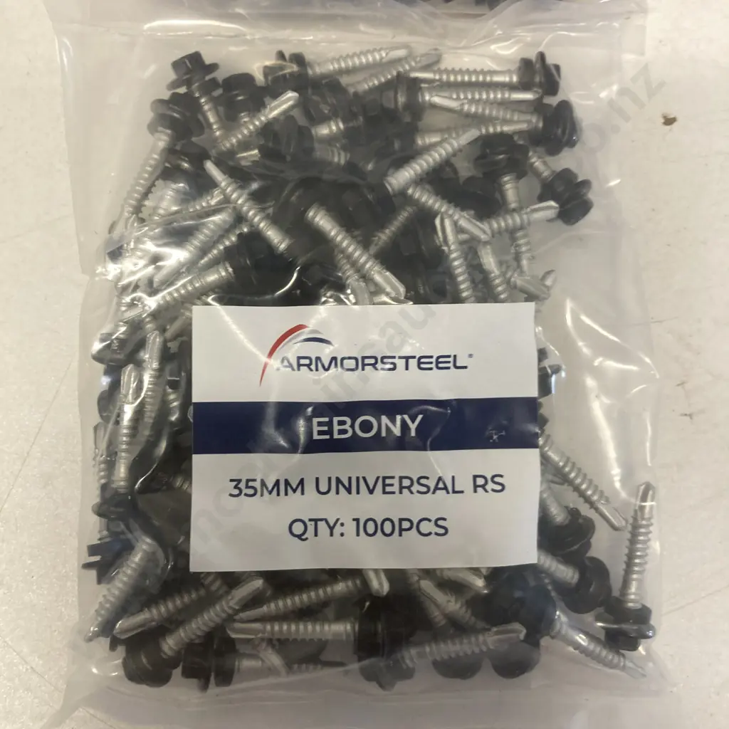 New Ebony 35mm Universal Roofing Screws - 5 x Packs of 100 Image 1++