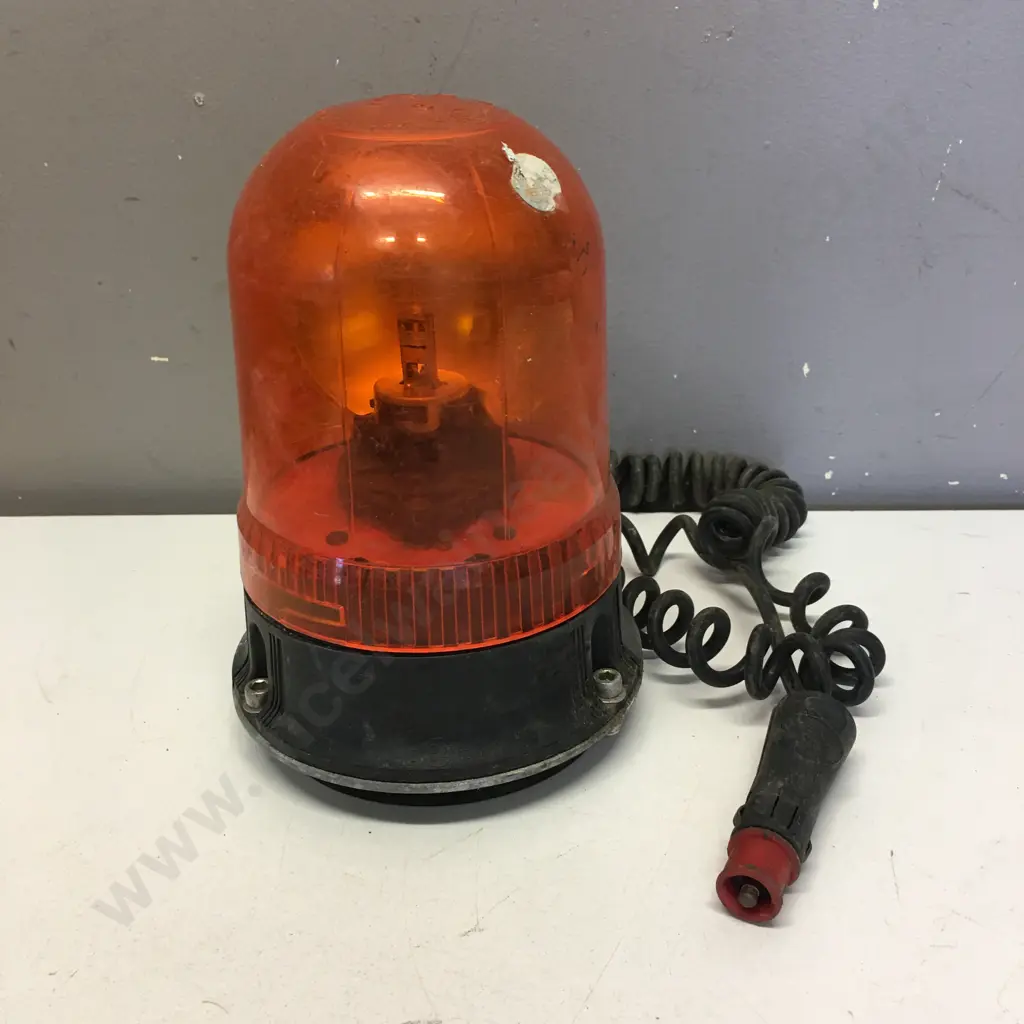 12V Orange Revolving Safety Light With Sucker Feet Image 1++