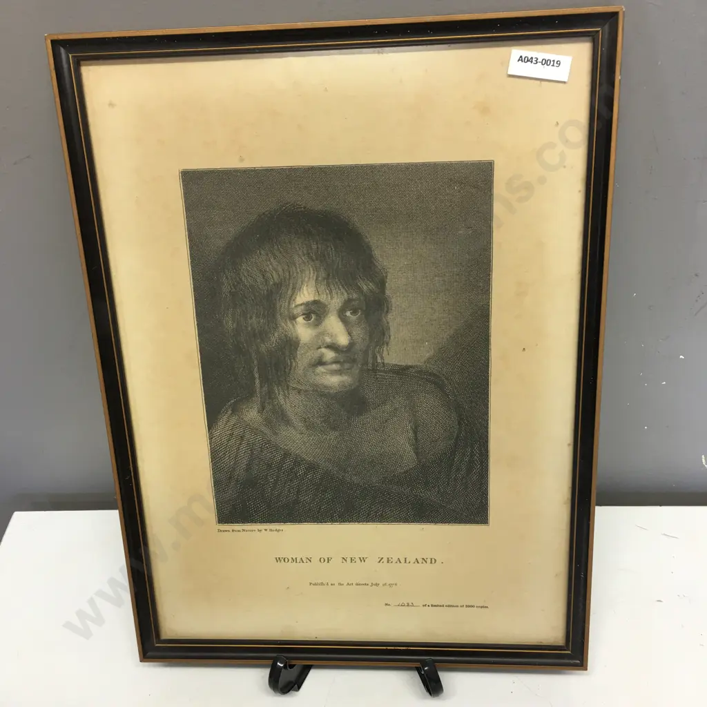 'A Woman of New Zealand' by William Hodges Framed Glazed Print 1776. 40 x 30cm Image 1++