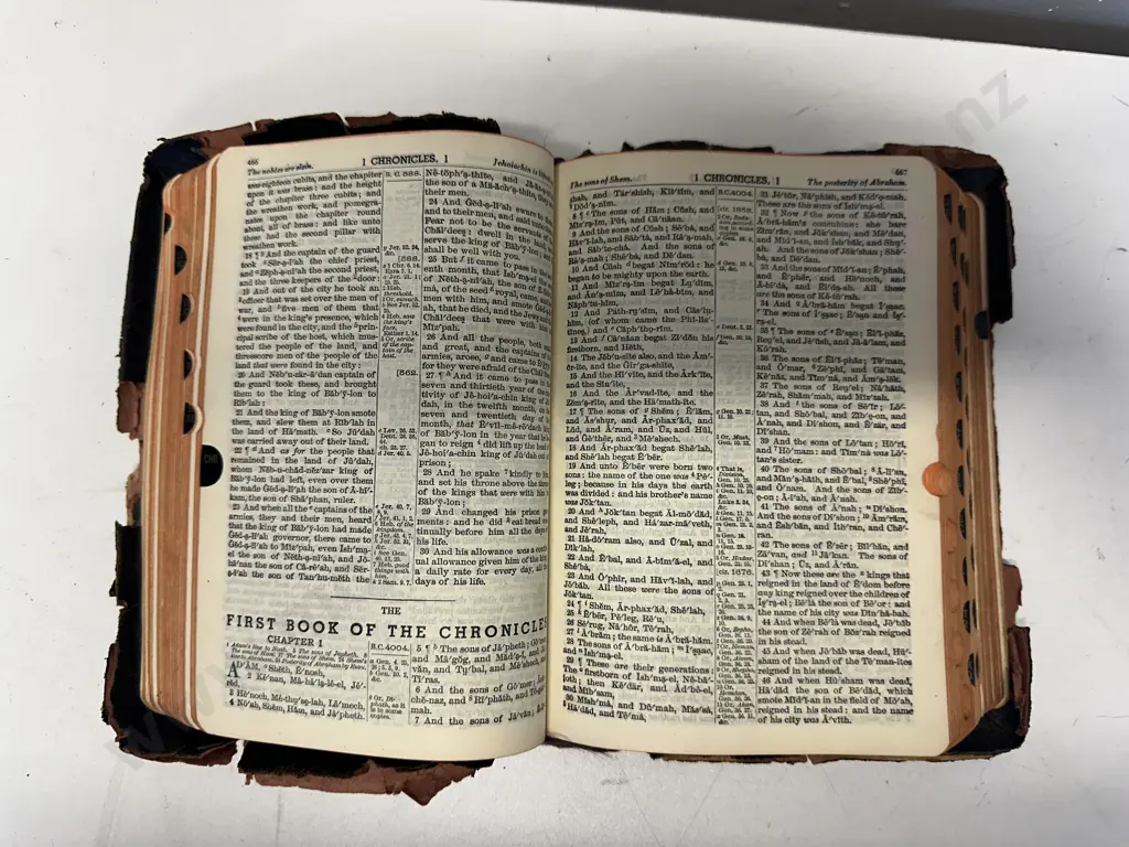 Holy Bible Master-Art Edition KJV, Red Letter, Self Pronouncing, Thumb Indexed, World Publishing Co, Leather (As Found) Image 1++