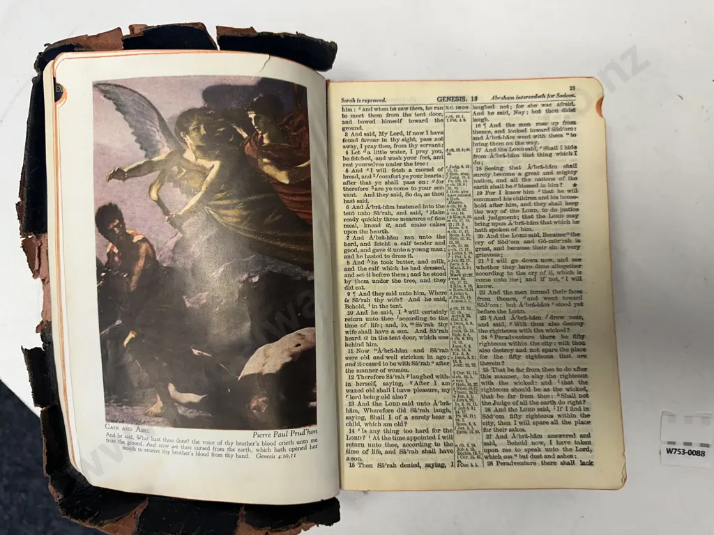 Holy Bible Master-Art Edition KJV, Red Letter, Self Pronouncing, Thumb Indexed, World Publishing Co, Leather (As Found) Image 1++