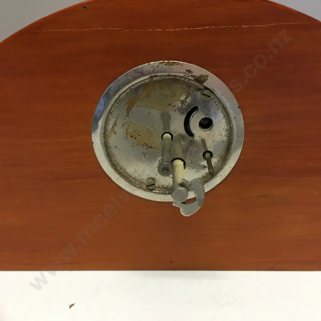 Mid Century Modern French Wooden Table Clock. 13.5 x 23cm Image 1++