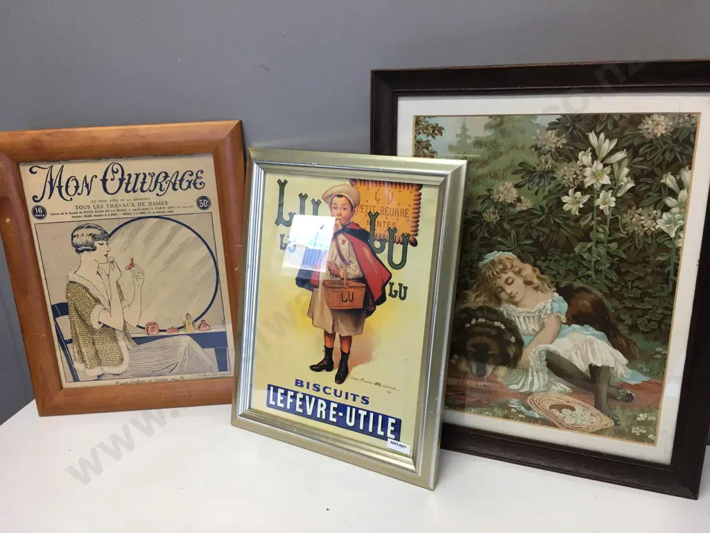 Vintage La Fevte-Utole Biscuits, Mon OuuRage & Dicks Good Boots - Whitchurch, Framed Prints Image 1++