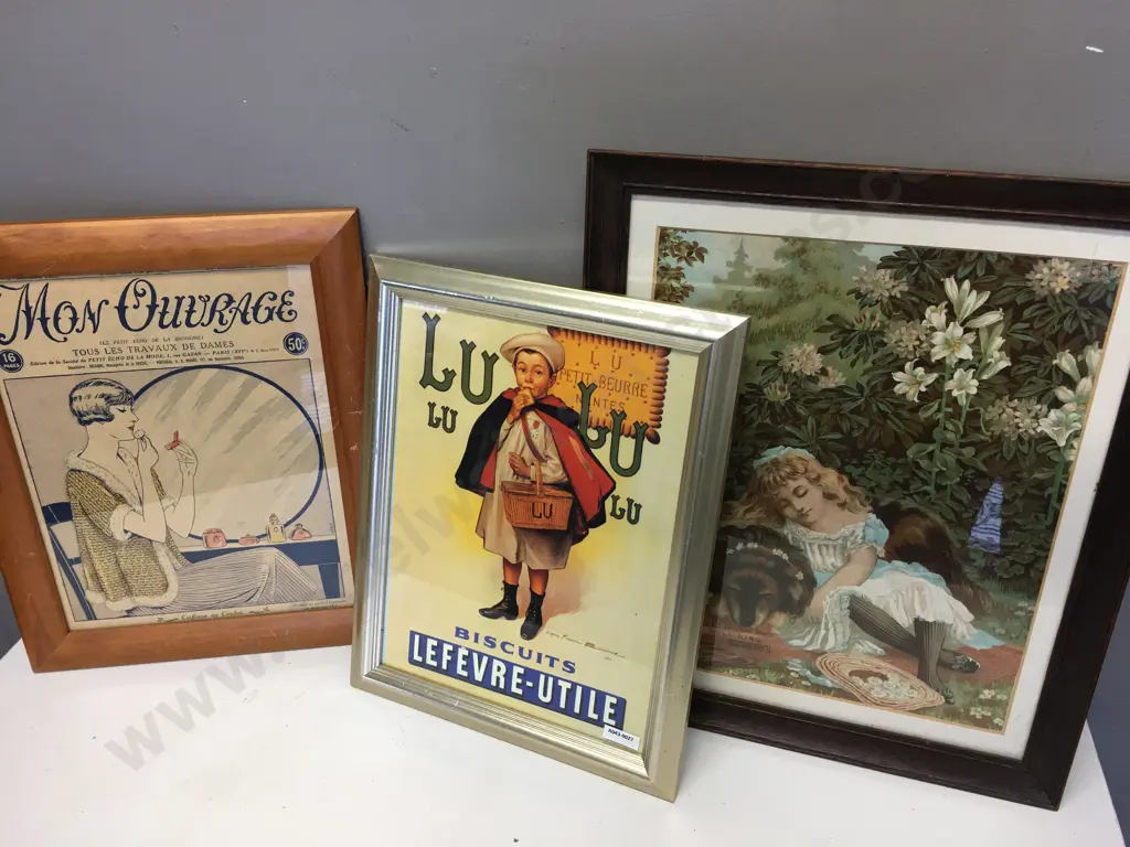 Vintage La Fevte-Utole Biscuits, Mon OuuRage & Dicks Good Boots - Whitchurch, Framed Prints Image 1++