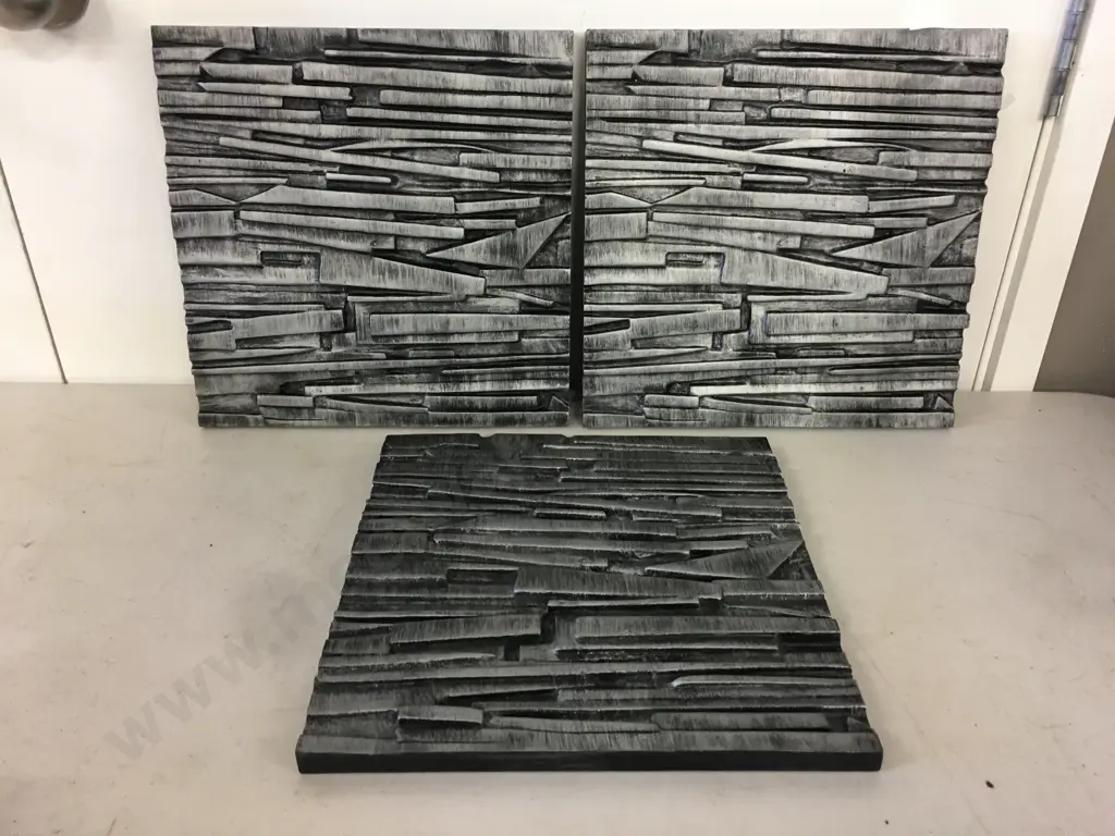 Umbra Tali 12' x 12' Resin Wall Decor Tiles. Set of 3 Image 1++