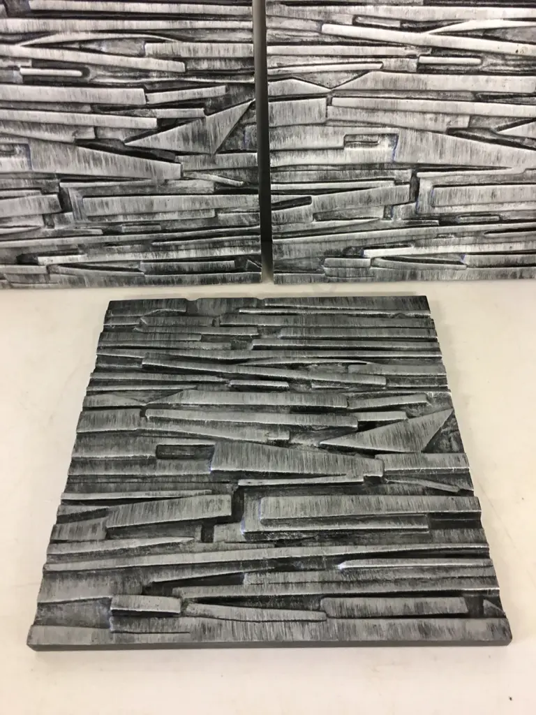Umbra Tali 12' x 12' Resin Wall Decor Tiles. Set of 3 Image 1++