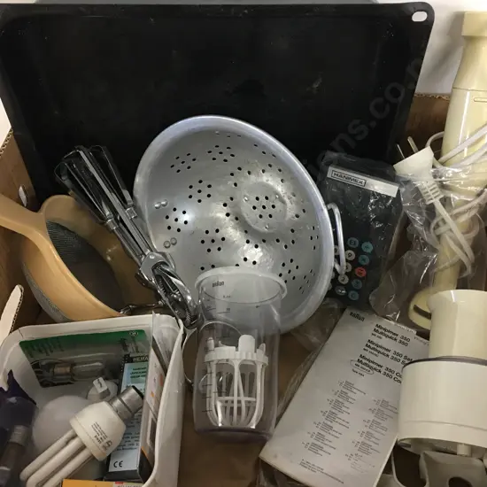 Assorted Kitchen Ware Including Multiquick 350 Blender Etc