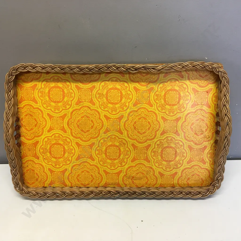 Retro Tray With Clock, Teapots, Iron, Chilly Bag Etc Image 1++
