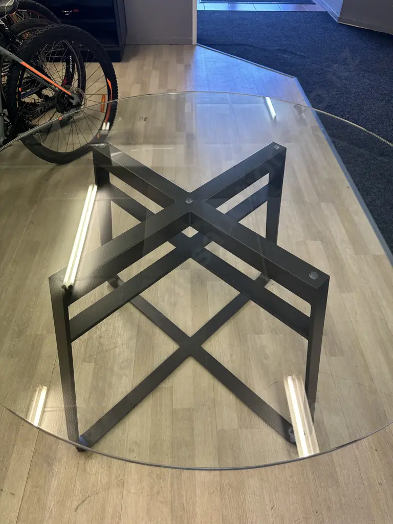 Tim Webber Design Circuit Table . 1200mm Glass Top Image 1++