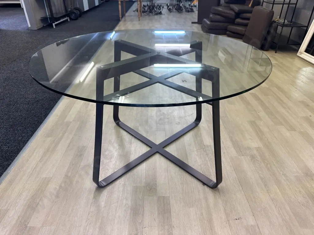 Tim Webber Design Circuit Table . 1200mm Glass Top Image 1++