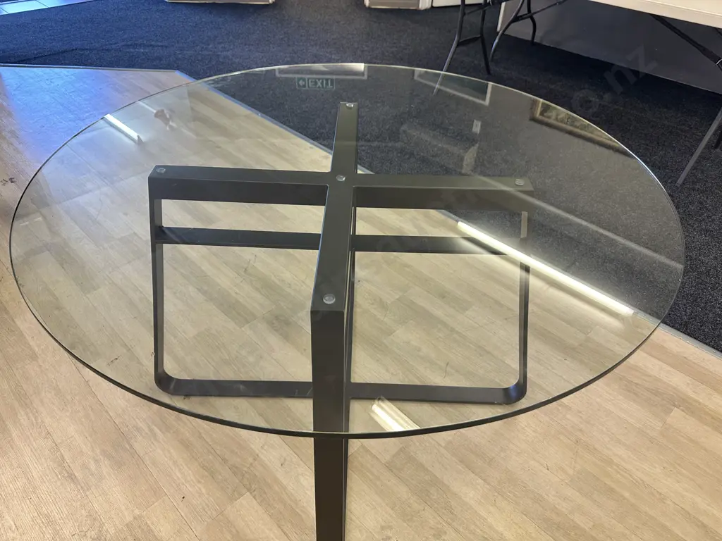 Tim Webber Design Circuit Table . 1200mm Glass Top Image 1++