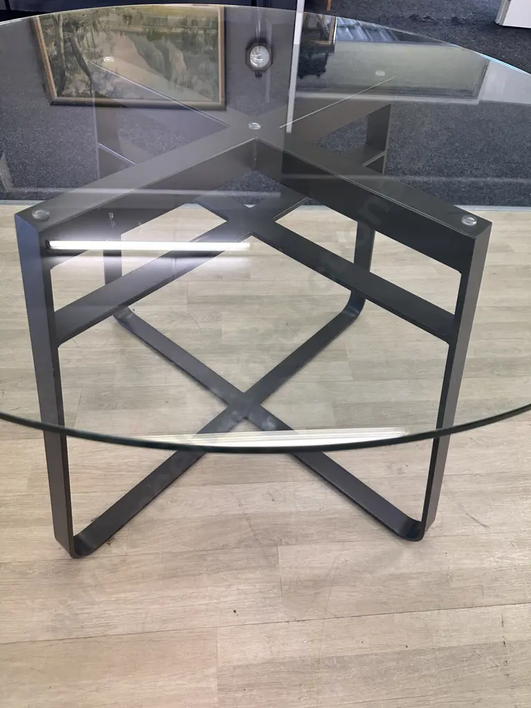 Tim Webber Design Circuit Table . 1200mm Glass Top Image 1++