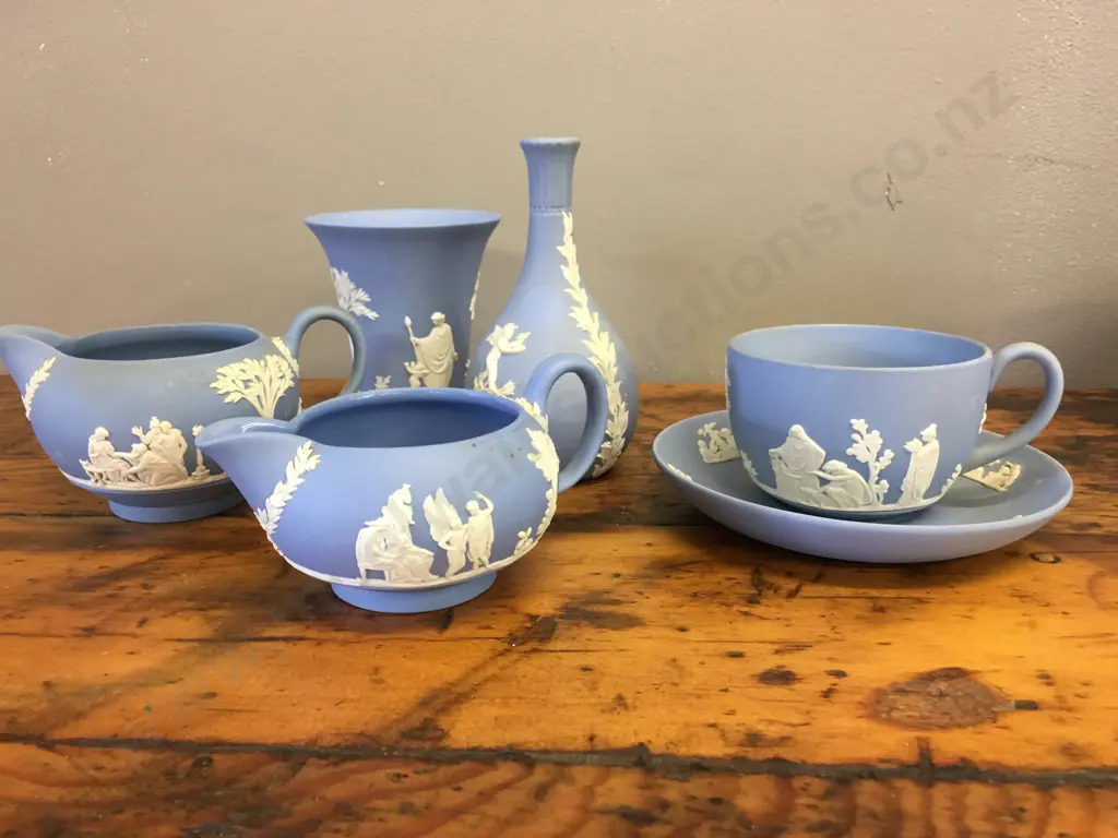 Selection Of Wedgwood Blue Jasperware Items Image 1++