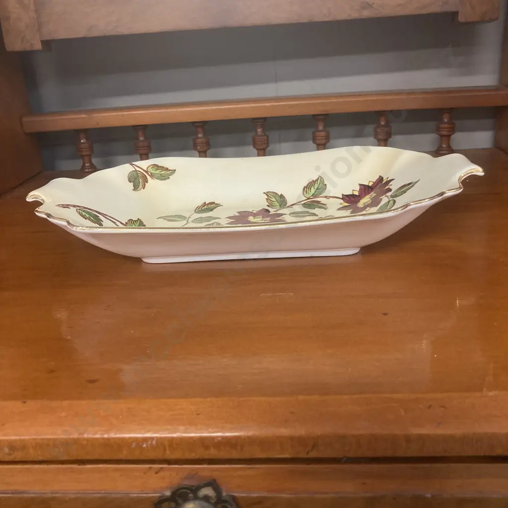 1950's Maling Lustre Brocade Tab Handled Bowl. 30 x 20cm Image 1++