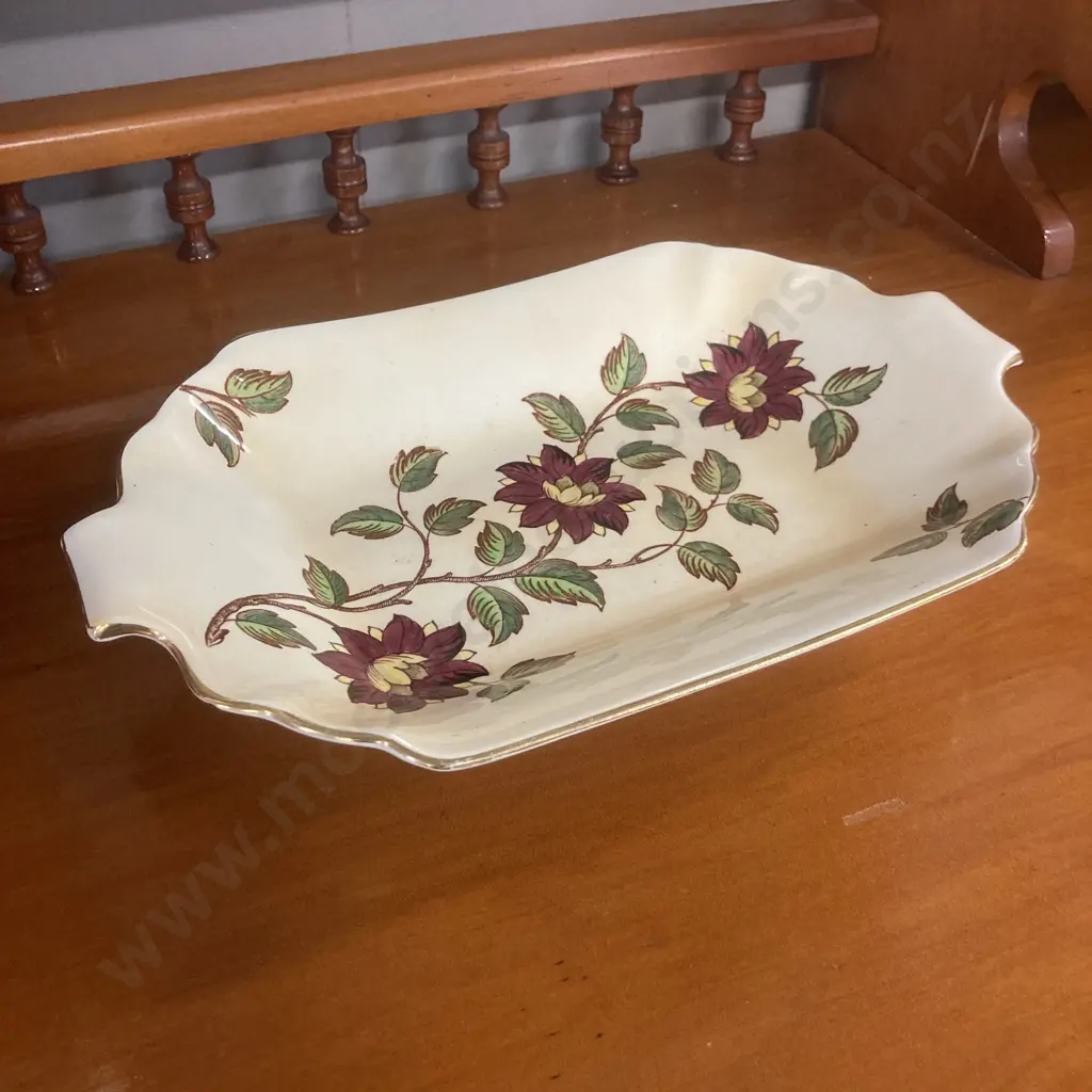 1950's Maling Lustre Brocade Tab Handled Bowl. 30 x 20cm Image 1++