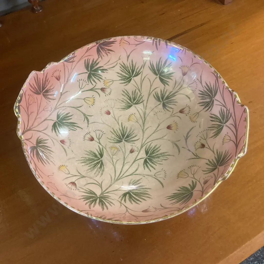 Royal Winton Porcelain Fruit Bowl, c1930s, Black Factory Mark To Base. 8 x 23cm Image 1++